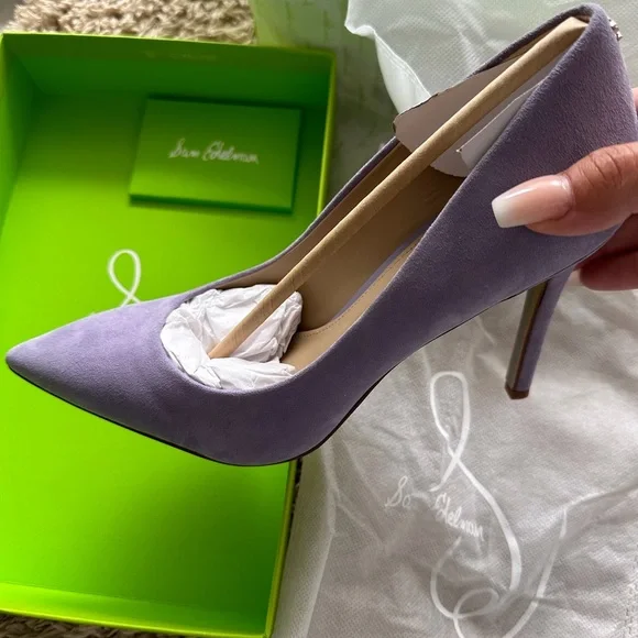 Sam Edelman Lavender Pointed-Toe Heels - Picture 4 of 5